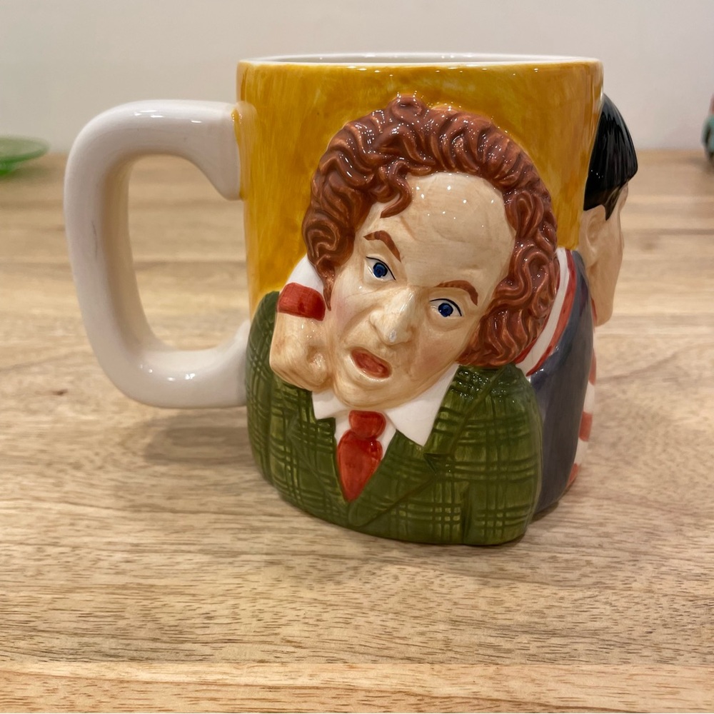 Clay Art: 3D Sculpted Large - The Three Stooges - Collectible Coffee Mug 1997